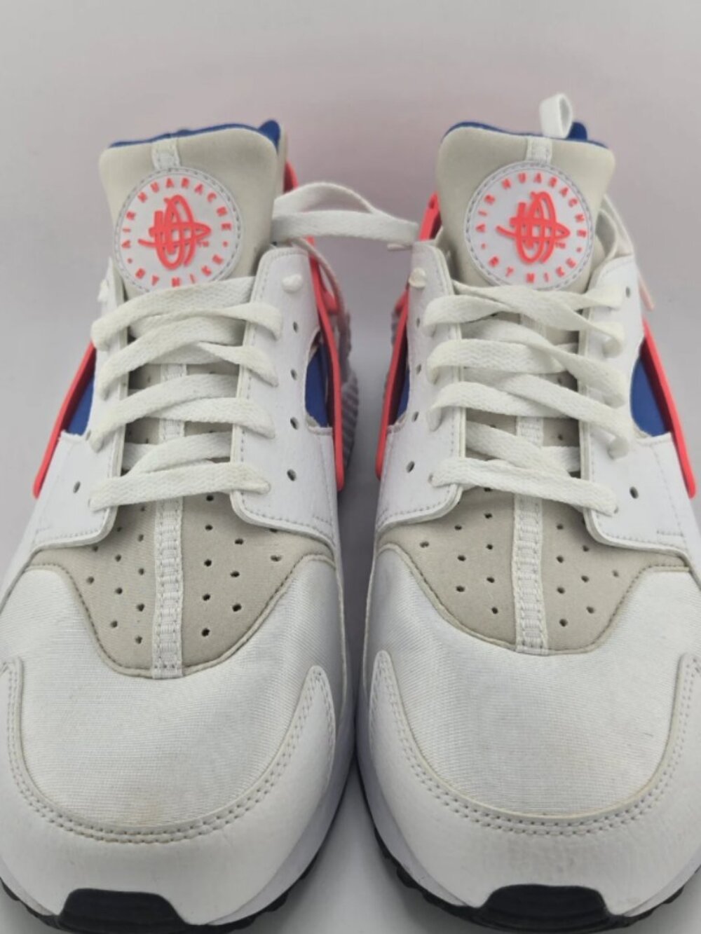 Nike Air Huarache Ultramarine White Blue Solar Red Running Shoes
